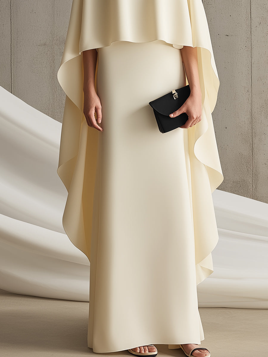 Elegantna večerna obleka s plaščem