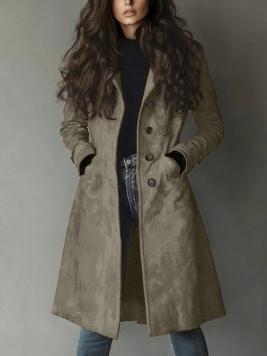 Lana | Dolg eleganten plašč – Lep, topel in eleganten