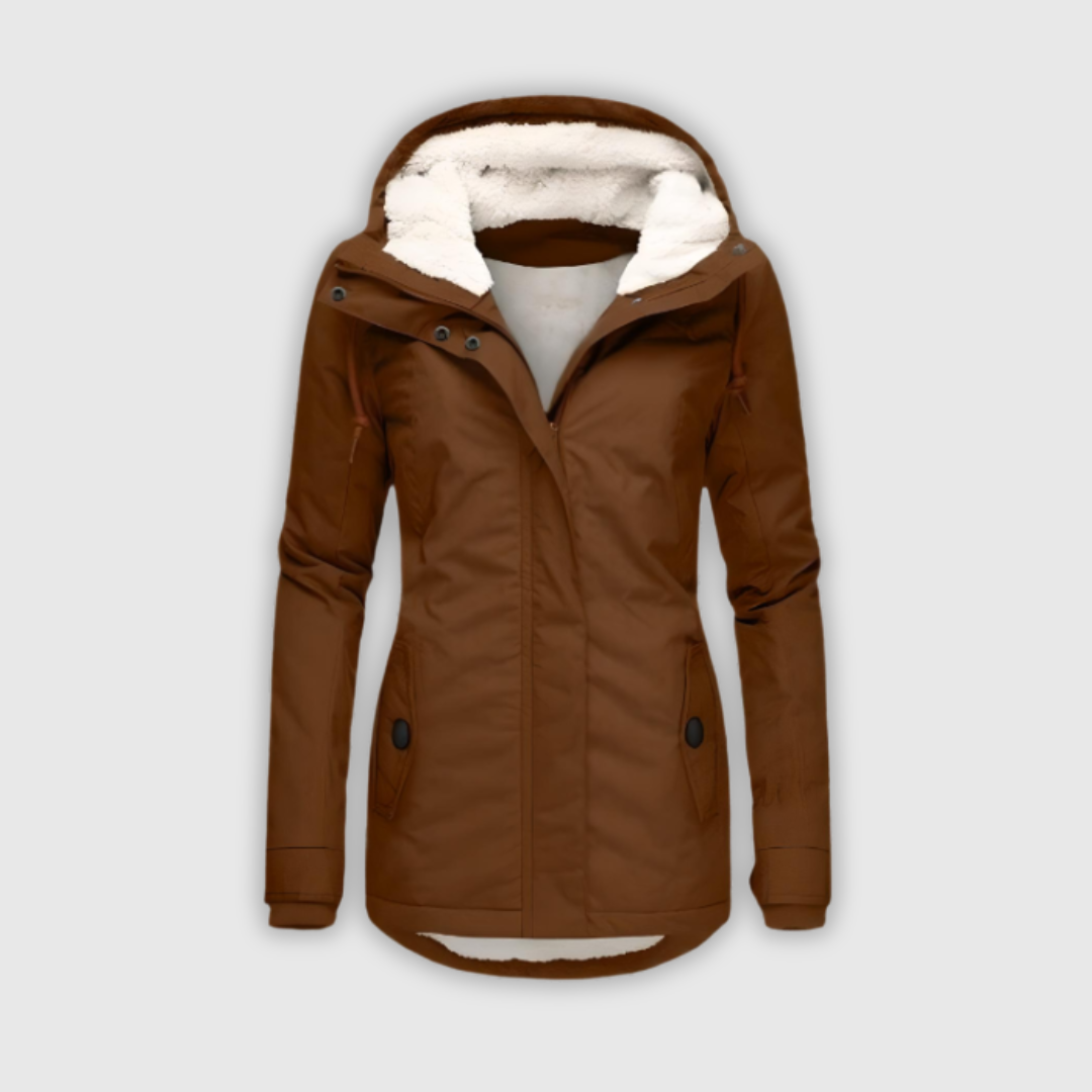 Erika - Veekindel pikk mantel kapuutsiga ja voodriga