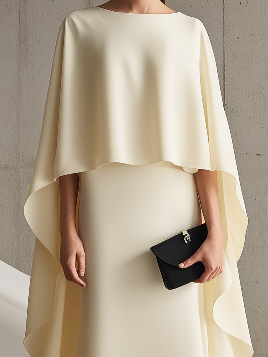 Elegantna večerna obleka s plaščem