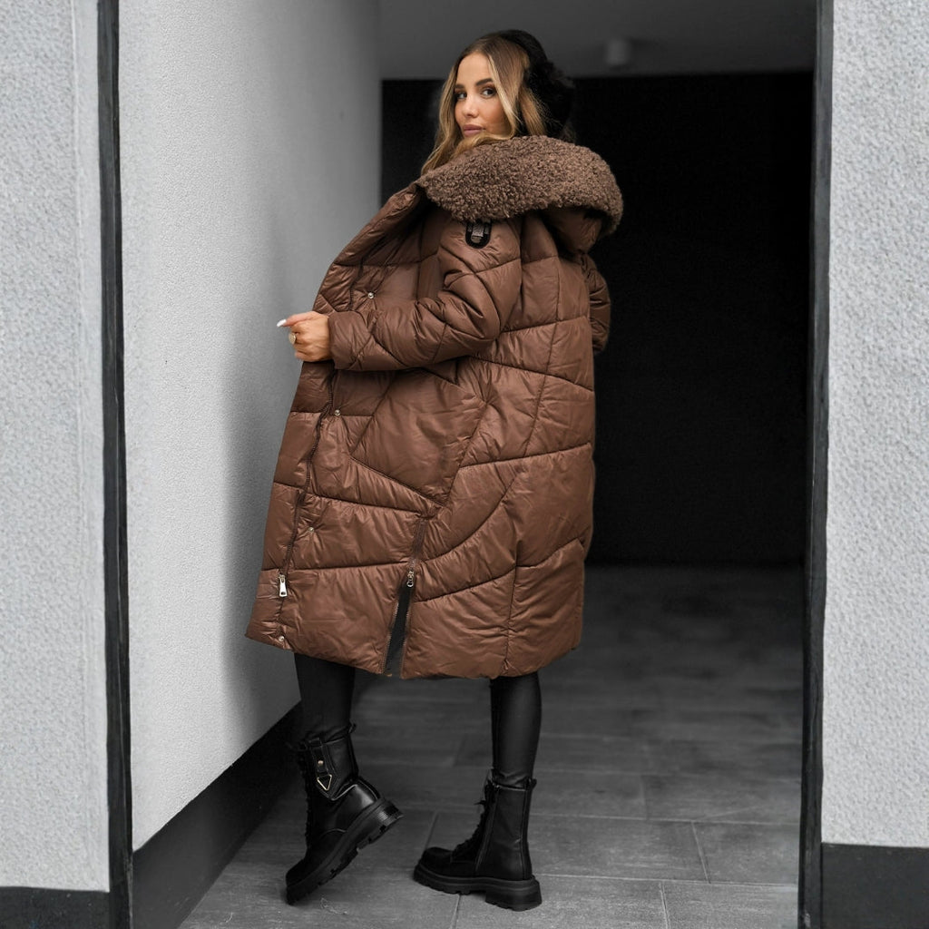 Petra | Plašč s kapuco za zimsko eleganco