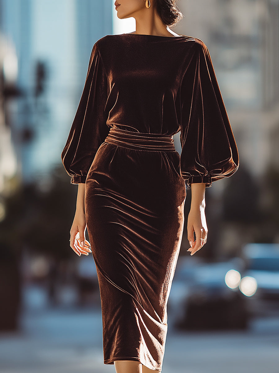 Suknja Midi iz Mocha Velvet