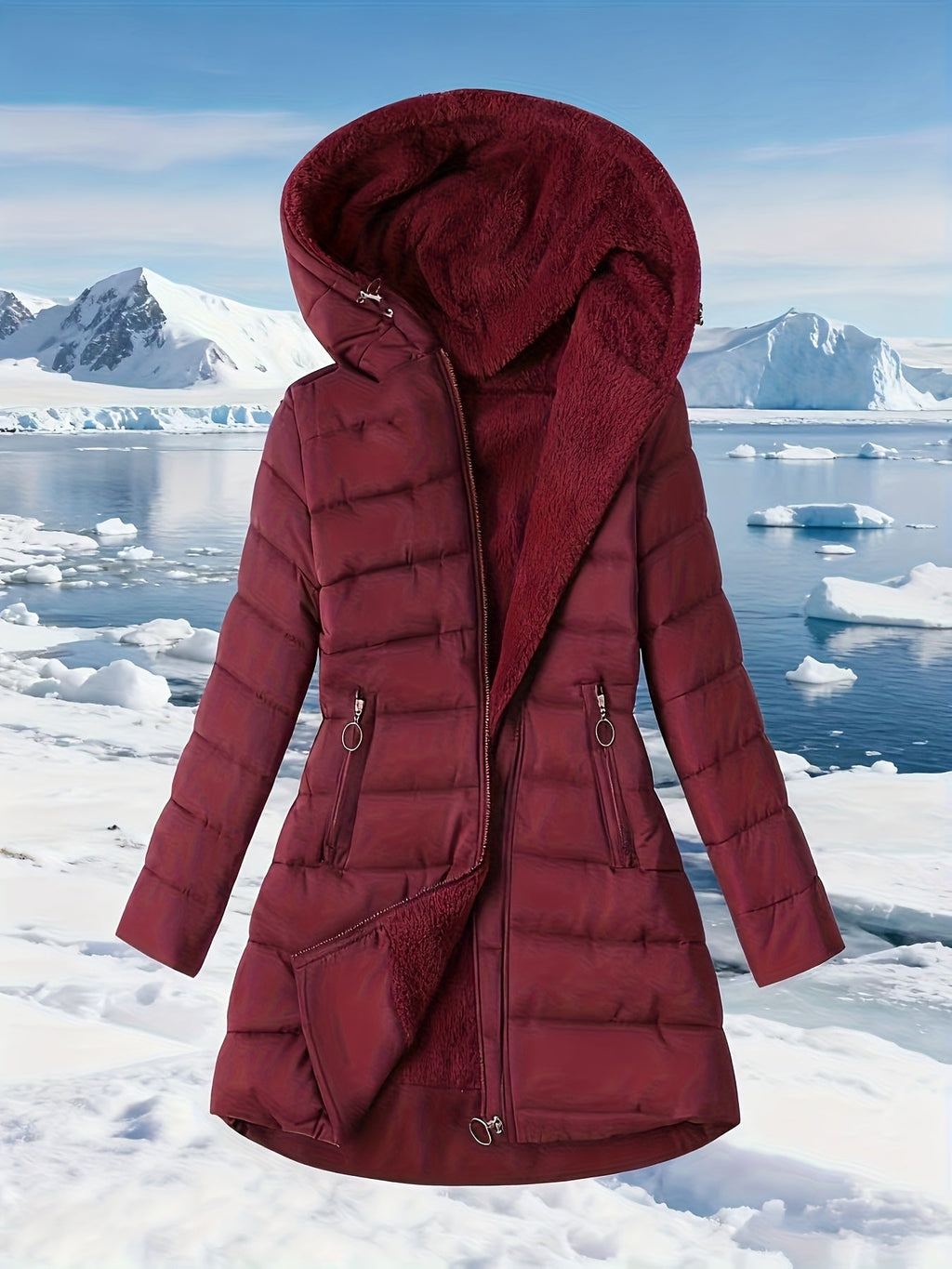 Annelie™ | Podložena zimska jakna s kapuco