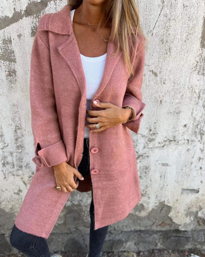 Maila™ | Casual dolg plašč s klapami