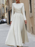 Ivory Maxi obleka z dolgimi rokavi