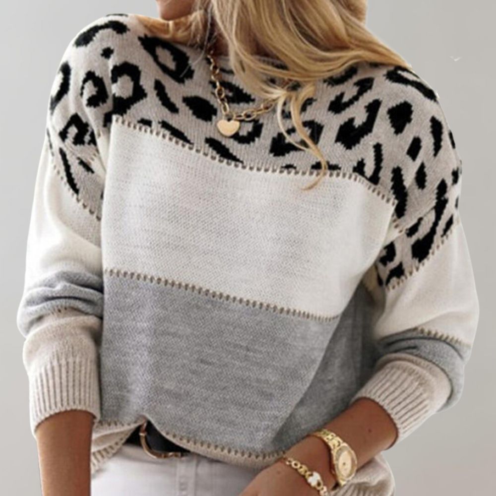 Valmont | Eleganten pulover z leopardjim vzorcem
