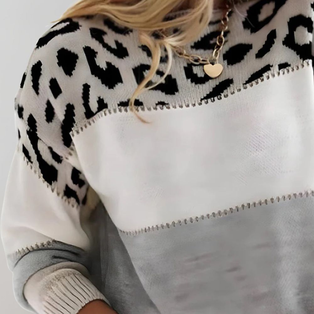 Valmont | Eleganten pulover z leopardjim vzorcem