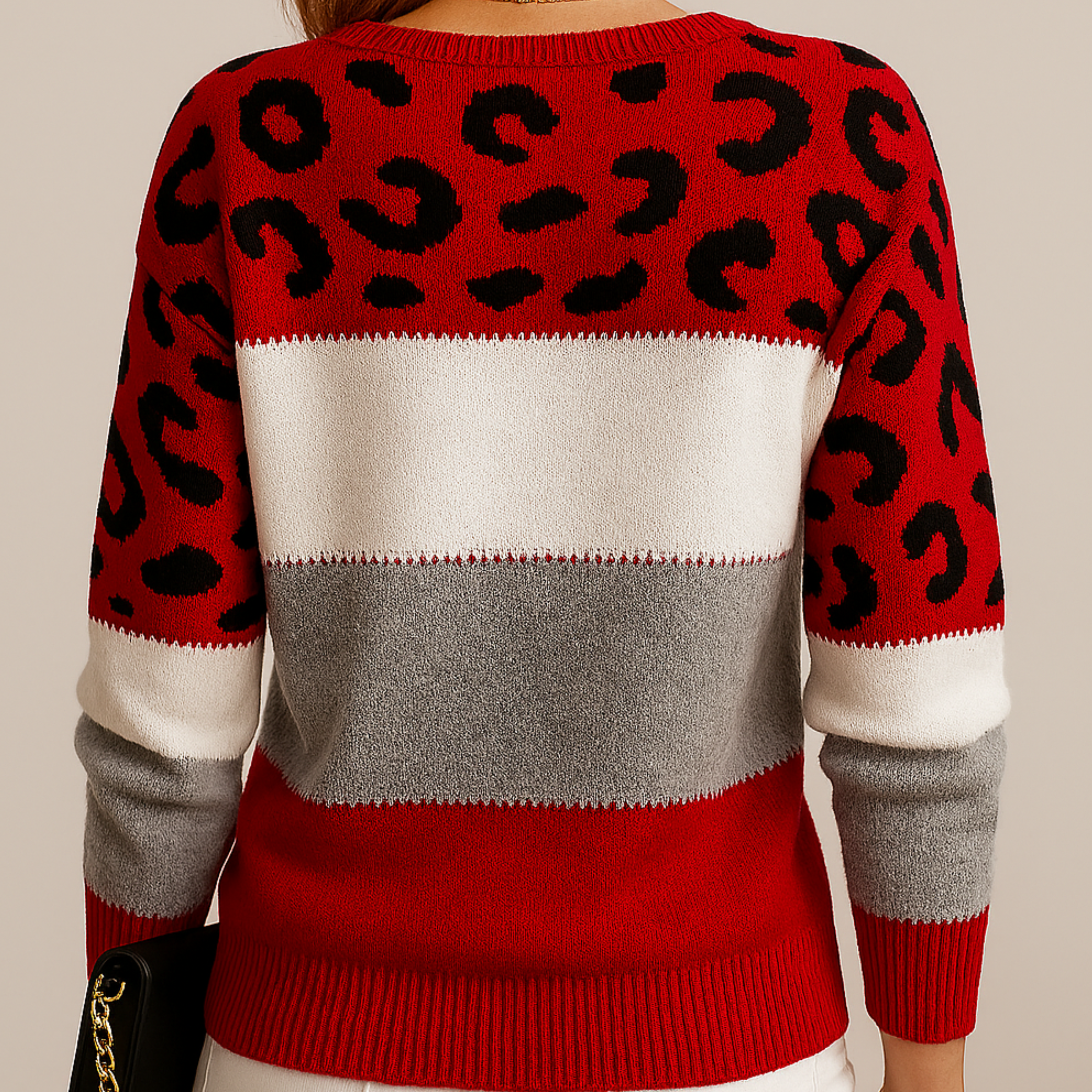 Valmont | Eleganten pulover z leopardjim vzorcem