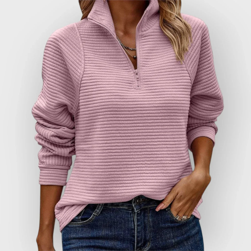 Olivia | Pulover s pol zadrgo
