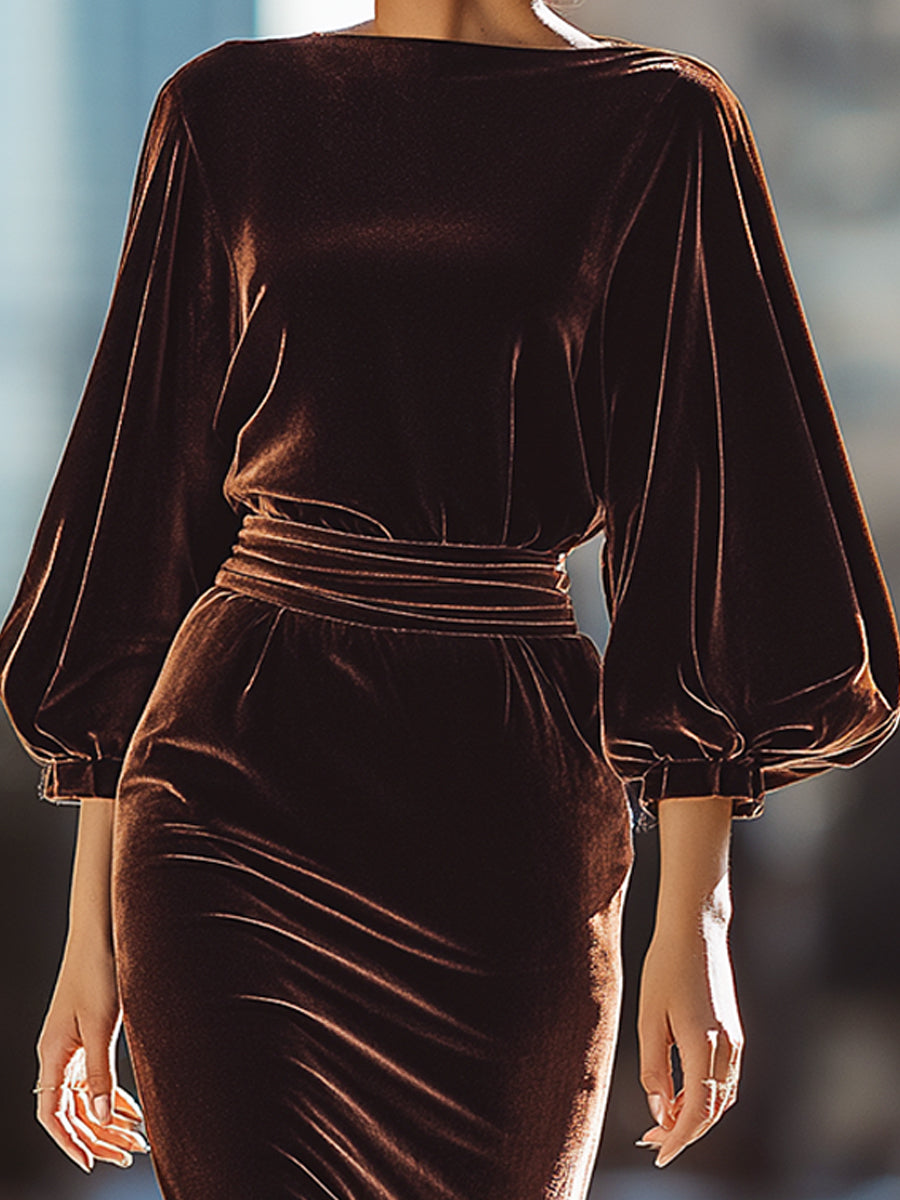 Suknja Midi iz Mocha Velvet