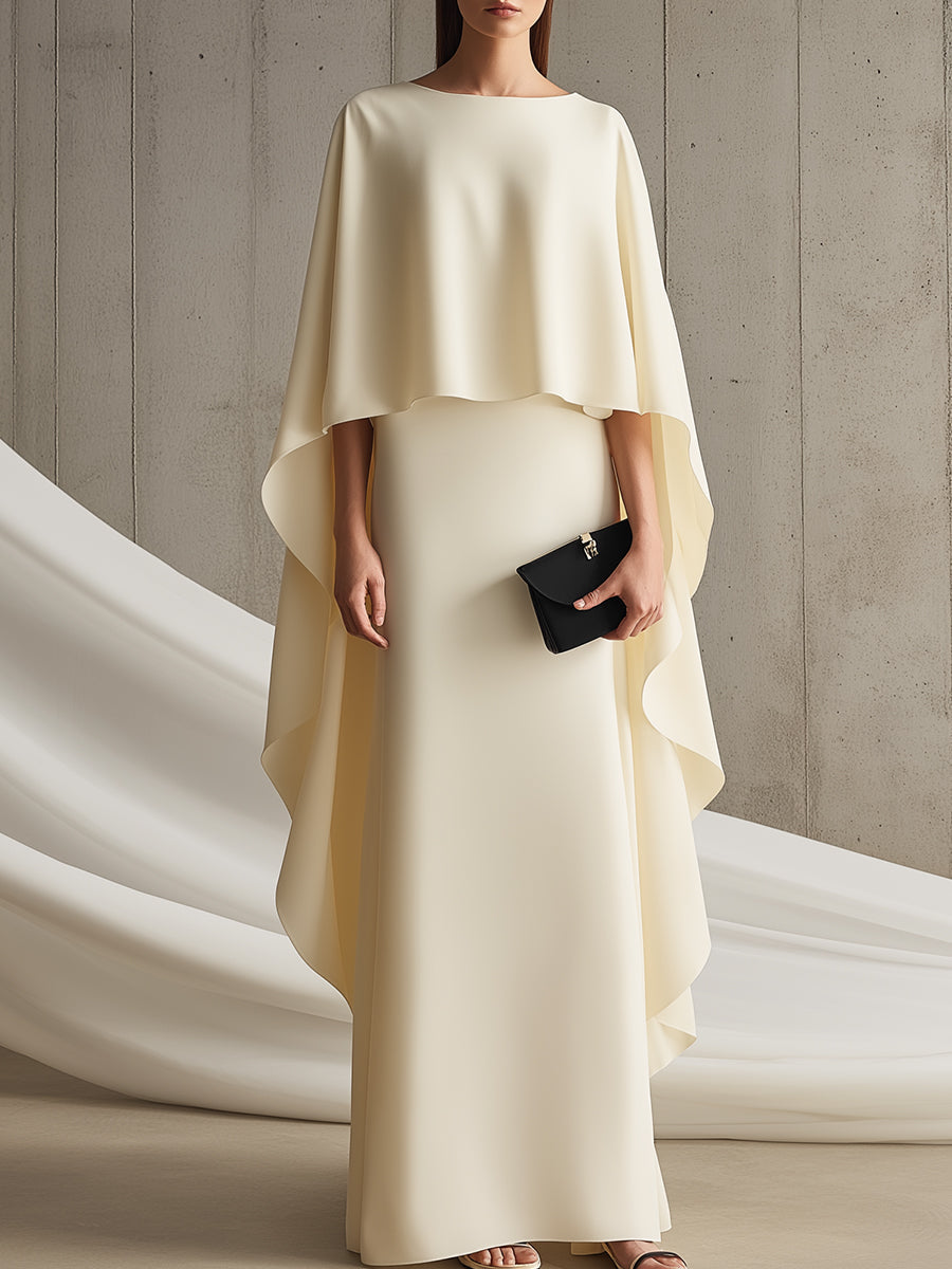 Elegantna večerna obleka s plaščem