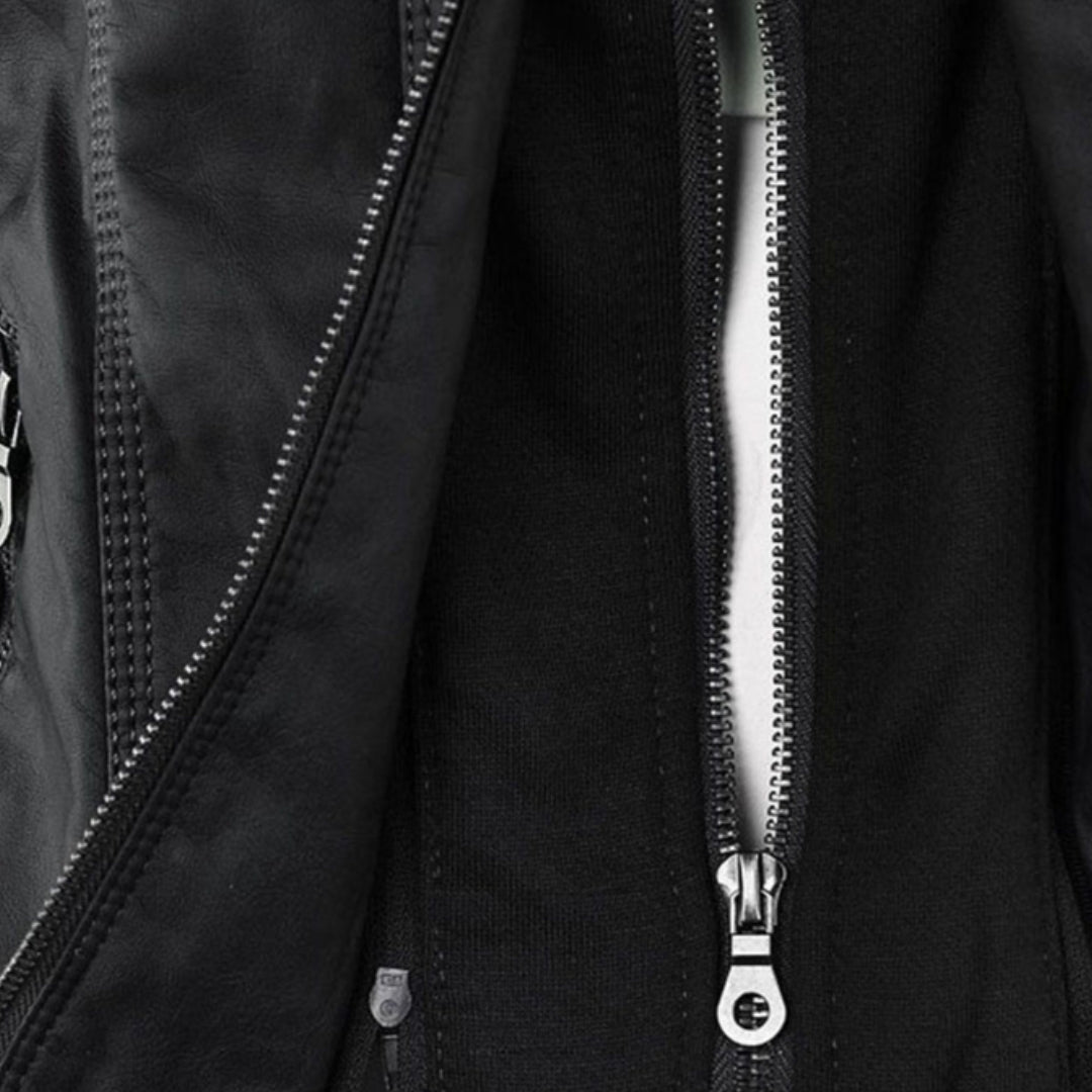 Alenka - Brezčasna Kožna Jakna Za Ženske S Kapuco